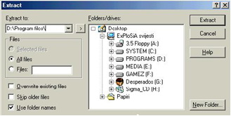 Prozor za odabiranje datoteke