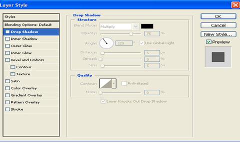 Izgled Layer Style dijaloga